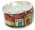 Native American Design Silver Multicolor Ring Size 7-1/4 MW73853