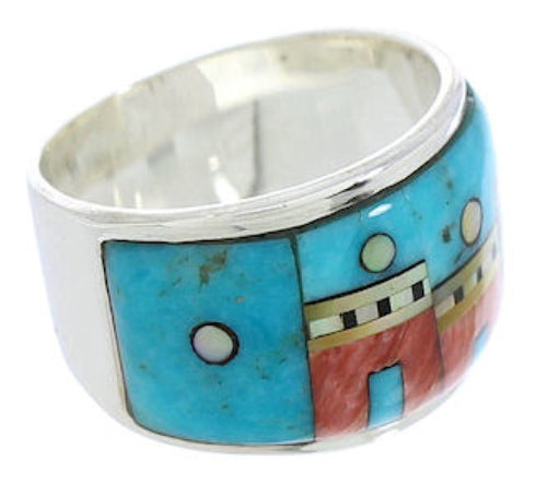 Multicolor Native American Design Jewelry Ring Size 6-1/4 YS73276