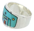 Native American Design Silver Multicolor Ring Size 5-3/4 YS73172
