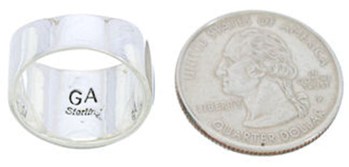 Native American Design Silver Multicolor Ring Size 5-3/4 YS73172