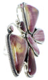 Purple Oyster Shell Large Statement Butterfly Ring Size 7 PS72850