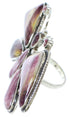 Purple Oyster Shell Large Statement Butterfly Ring Size 7 PS72850