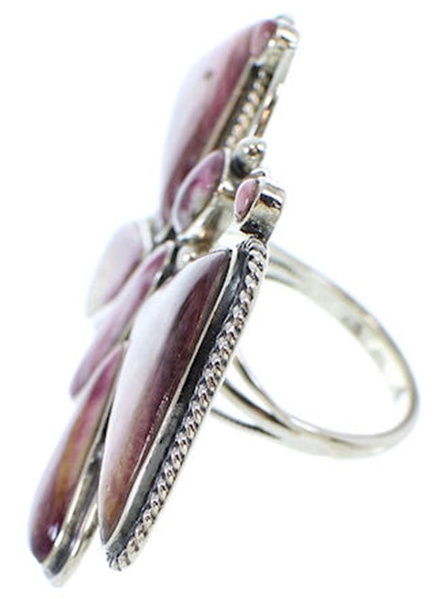 Large Statement Purple Oyster Shell Butterfly Ring Size 10 PS72853