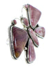 Large Statement Purple Oyster Shell Butterfly Ring Size 10 PS72867