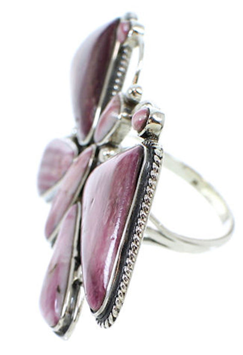 Large Statement Purple Oyster Shell Butterfly Ring Size 10 PS72867