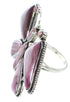 Large Statement Purple Oyster Shell Butterfly Ring Size 10 PS72867