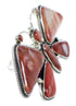 Large Statement Red Oyster Shell Butterfly Ring Size 10-1/4 PS72876