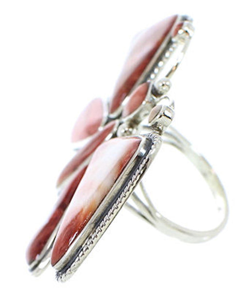 Large Statement Red Oyster Shell Butterfly Ring Size 10-1/4 PS72876