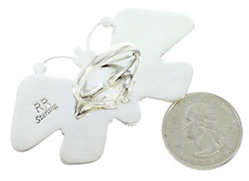 Red Oyster Shell Large Statement Butterfly Ring Size 10 PS72878