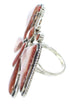 Large Statement Red Oyster Shell Butterfly Ring Size 9-1/2 PS72890