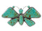 Silver Large Statement Jewelry Butterfly Turquoise Ring Size 7 PS72909