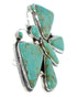 Silver Large Statement Jewelry Butterfly Turquoise Ring Size 7 PS72909