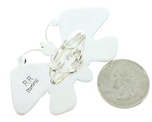 Large Statement Butterfly Turquoise Southwest Ring Size 8-1/2 PS72895