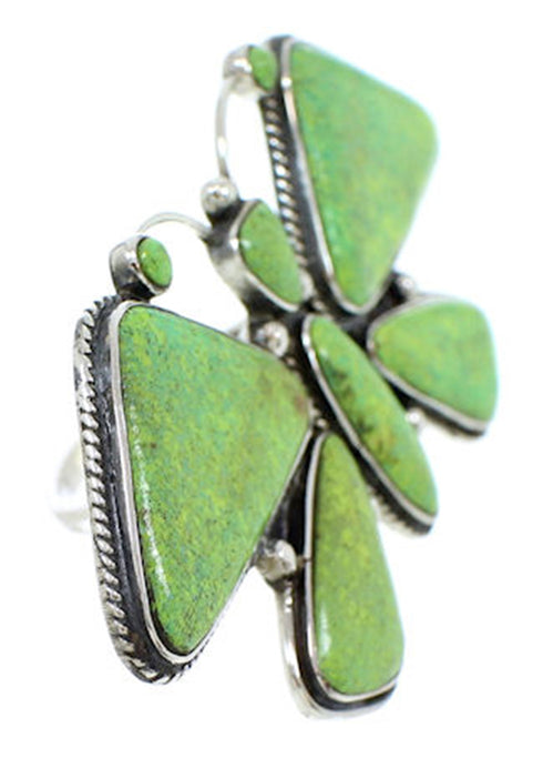 Large Statement Southwest Butterfly Turquoise Ring Size 8 PS72944