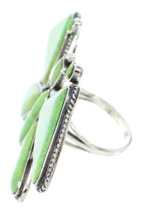 Large Statement Southwest Butterfly Turquoise Ring Size 8 PS72944