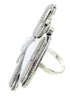 Large Statement Southwest Howlite Butterfly Ring Size 10 PS72985