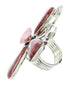 Red Oyster Shell Large Statement Butterfly Ring Size 8-1/2 PS72993