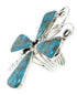 Southwest Large Statement Turquoise Butterfly Ring Size 8-3/4 PS73019