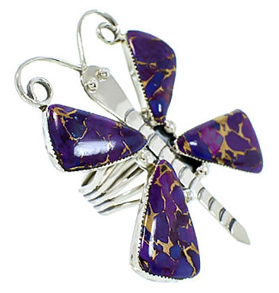 Large Statement Magenta Turquoise Butterfly Ring Size 9-1/4 PS73024