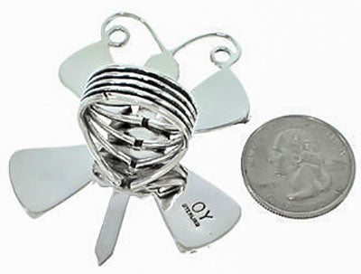 Large Statement Magenta Turquoise Butterfly Ring Size 9-1/4 PS73024