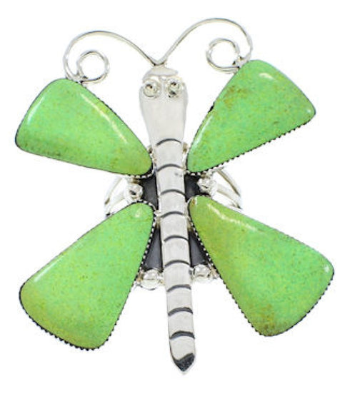 Turquoise Large Statement Southwest Butterfly Ring Size 9-3/4 PS73029