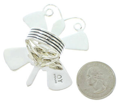 Turquoise Large Statement Southwest Butterfly Ring Size 9-3/4 PS73029