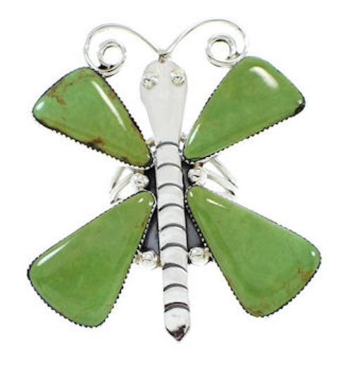 Large Statement Turquoise Butterfly Southwest Ring Size 9-1/2 PS73032