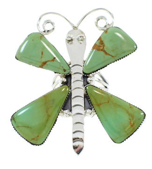 Large Statement Butterfly Turquoise Southwest Ring Size 9-1/2 PS73033