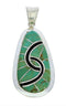 Sterling Silver Southwestern Inlay Turquoise Pendant AX23447