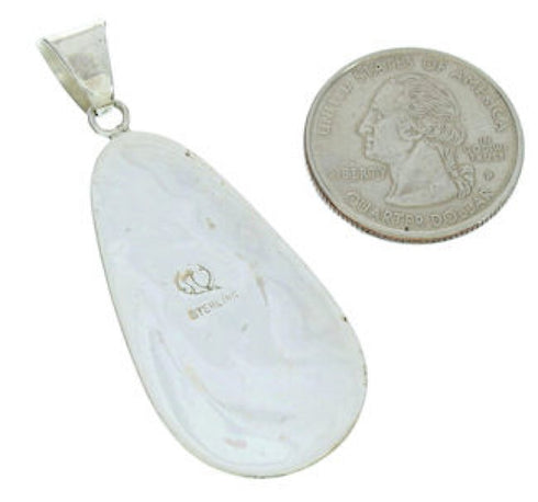 Sterling Silver Southwestern Inlay Turquoise Pendant AX23447