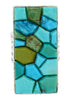 Turquoise Southwest Jewelry Silver Ring Size 4-3/4 RX25275