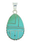 Turquoise Inlay Jewelry Silver Pendant BW74365