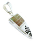 Southwest Hand Turquoise Inlay Sterling Silver Pendant YS73187