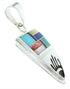 Hand Sterling Silver Multicolor Southwest Pendant YS73202