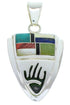 Hand Sterling Silver Multicolor Inlay Southwest Pendant YS73203