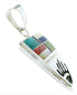 Hand Sterling Silver Multicolor Inlay Southwest Pendant YS73203