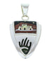 Native American Pueblo Or Village Design Multicolor Pendant YS73208