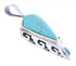 Sterling Silver Turquoise Inlay Jewelry Southwestern Pendant GS75888