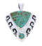 Silver Turquoise Inlay Jewelry Southwestern Pendant GS75890