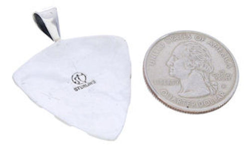 Silver Turquoise Inlay Jewelry Southwestern Pendant GS75890