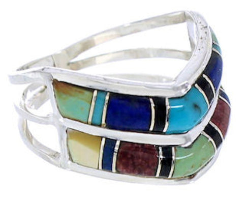 Multicolor Genuine Sterling Silver Ring Size 5-1/2 GS73811
