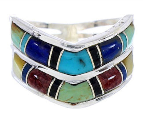 Multicolor And Silver Ring Size 5-3/4 GS73806