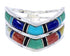 Southwest Multicolor Silver Ring Size 7-1/4 GS73850