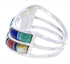 Southwest Multicolor Silver Ring Size 7-1/4 GS73850