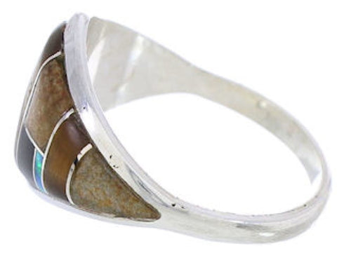 Southwest Multicolor Inlay Ring Size 4-3/4 GS74222