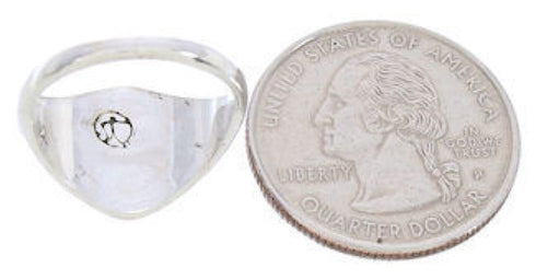 Genuine Silver Multicolor Inlay Ring Size 5-1/2 GS74105