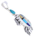 Multicolor Turtle Sterling Silver Pendant AX23678
