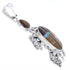 Tiger Eye Multicolor Inlay Turtle Pendant AX23691