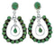 Southwestern Silver Turquoise Post Dangle Earrings MW73494