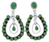 Southwestern Silver Turquoise Post Dangle Earrings MW73494